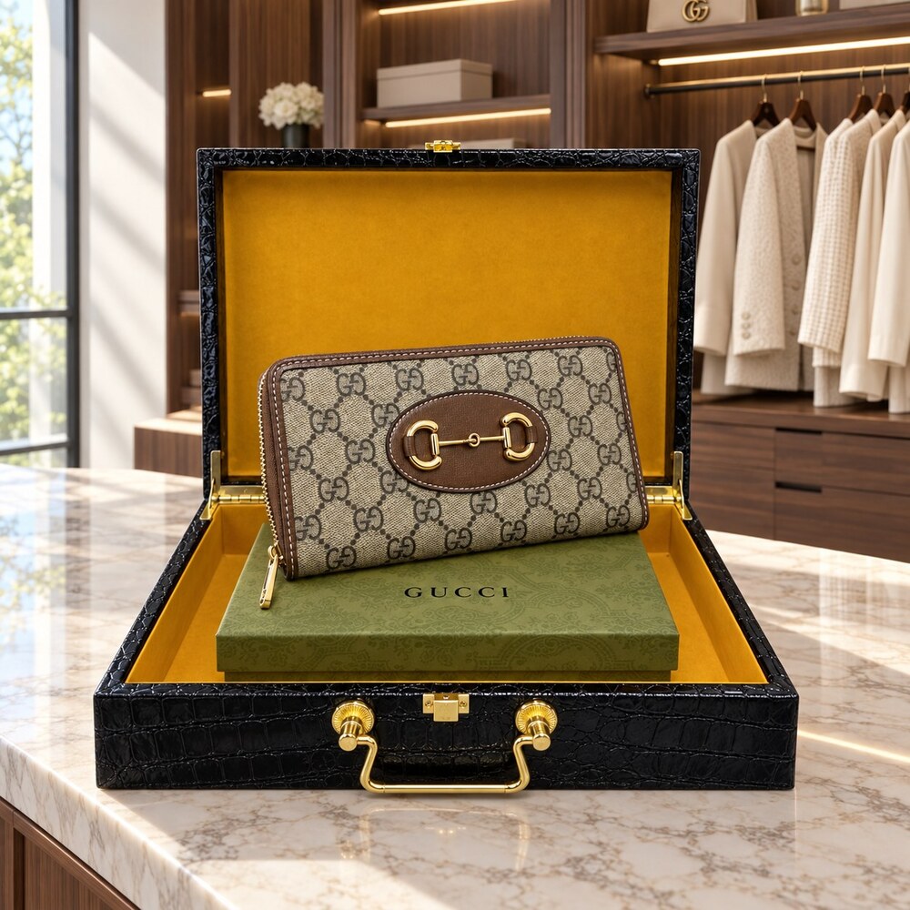 Gucci Horsebit 1955 Zip Around Wallet